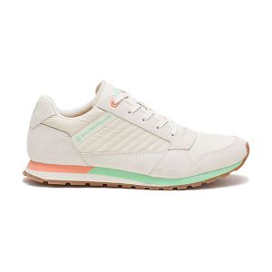 Beige / Green Women's Caterpillar CODE Ventura Sneakers | US-156249PZS