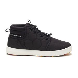 Black Men's Caterpillar CODE Scout Mid Sneakers | US-945632VSE