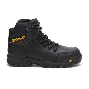 Black Men's Caterpillar Resorption Composite Waterproof Boots | US-409138JMK