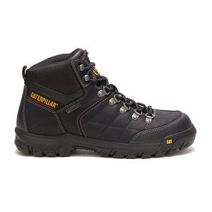 Black Men's Caterpillar Threshold Waterproof Soft Toe Boots | US-386097BCH