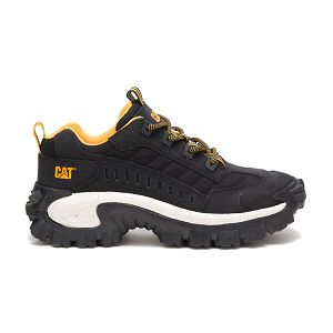 Black / White Women's Caterpillar Intruder Soft Toe Shoes | US-932640LYE