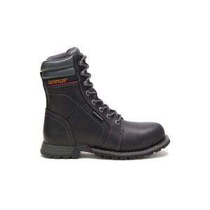 Black Women's Caterpillar Echo Waterproof Steel Safety Boots | US-034216ISM