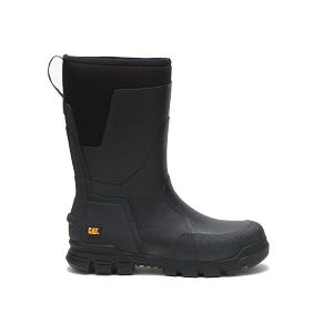 Black Women's Caterpillar Stormers 11" Waterproof Boots | US-024675UPE