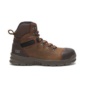 Brown Men's Caterpillar Accomplice X Steel Waterproof Boots | US-704218WSK