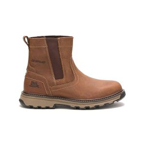 Brown Men's Caterpillar Pelton Soft Toe Boots | US-907428RZX