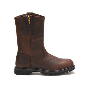 Brown Men's Caterpillar Revolver Soft Toe Boots | US-328065UWL