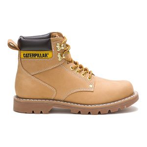 Brown Men's Caterpillar Second Shift Soft Toe Boots | US-638472CGR