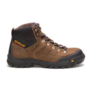 Brown Men's Caterpillar Threshold Waterproof Boots | US-814726FYX