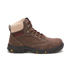 Brown Women's Caterpillar Tess Steel Safety Boots | US-317486DEW