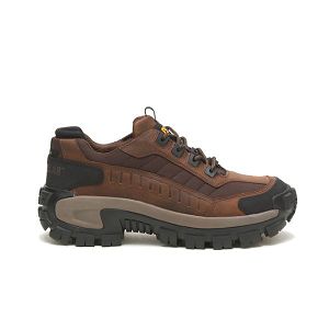 Dark Brown Men's Caterpillar Invader Steel Safety Shoes | US-306892OTZ