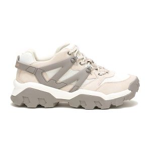 Grey / Biege / White Men's Caterpillar Reactor Soft Toe Shoes | US-752981CEB