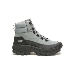 Grey / Black Men's Caterpillar Trespass Waterproof Galosh Soft Toe Boots | US-731849FGB