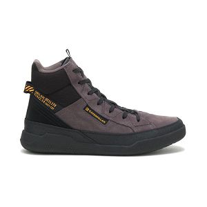 Greyblack Men's Caterpillar CODE Hex Hi Utility Sneakers | US-681042DQG