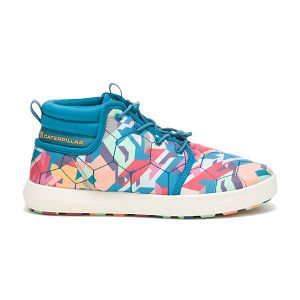 Multi / Blue Women's Caterpillar CODE Scout Mid Sneakers | US-180369GJV