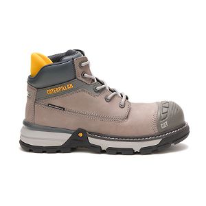 Pink / Grey Women's Caterpillar Excavator Superlite Carbon Composite Waterproof Boots | US-571832LSN