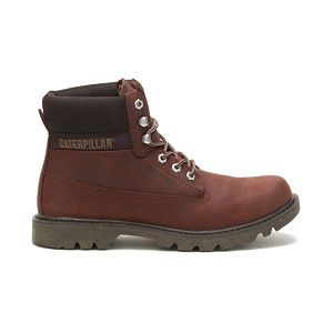 Red / Brown Men's Caterpillar eColorado Waterproof Soft Toe Boots | US-592071DYJ