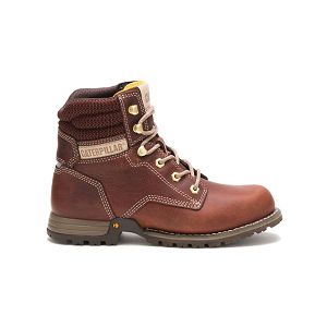 Red / Brown Women's Caterpillar Paisley 6" Safety Boots | US-528917PQR