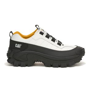 White / Black Women's Caterpillar Intruder Waterproof Galosh Soft Toe Shoes | US-973280GOH