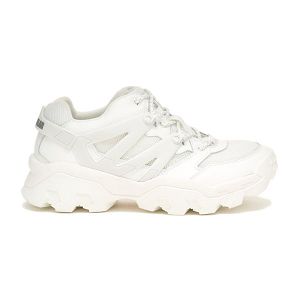 White Men's Caterpillar Reactor Sneakers | US-079143SFU