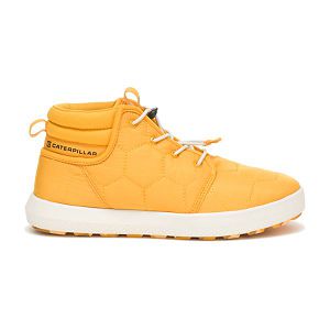 Yellow / White Men's Caterpillar CODE Scout Mid Sneakers | US-721964BNF