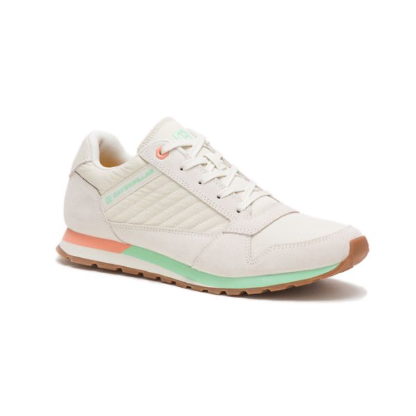 Beige / Green Men's Caterpillar CODE Ventura Sneakers | US-694280OJW