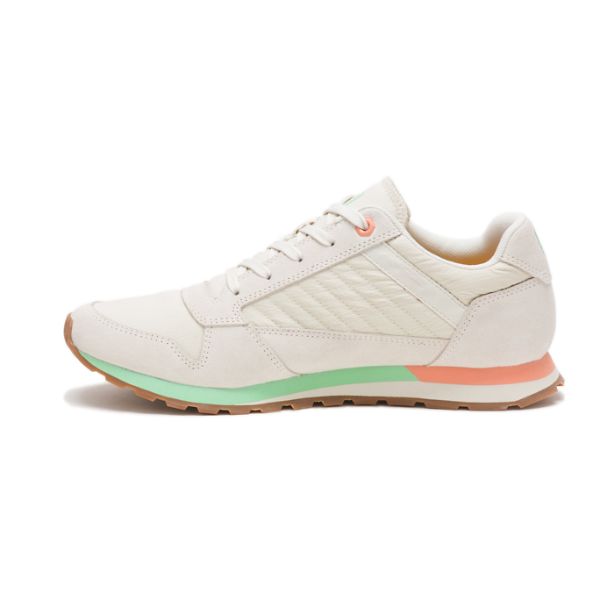 Beige / Green Women's Caterpillar CODE Ventura Sneakers | US-156249PZS