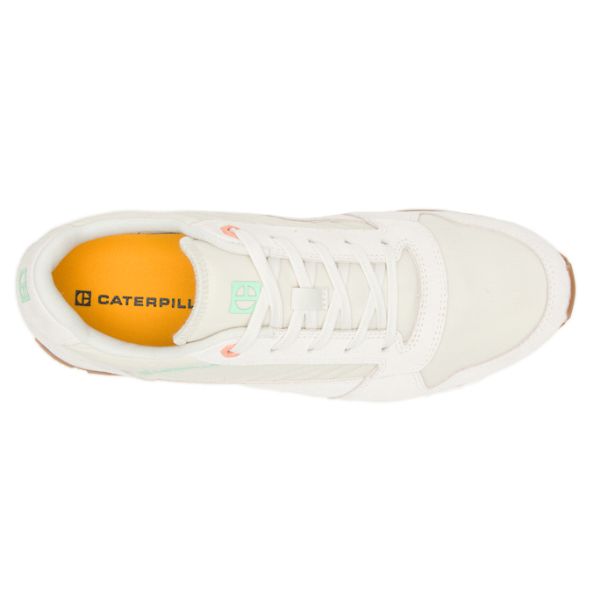 Beige / Green Women's Caterpillar CODE Ventura Sneakers | US-156249PZS