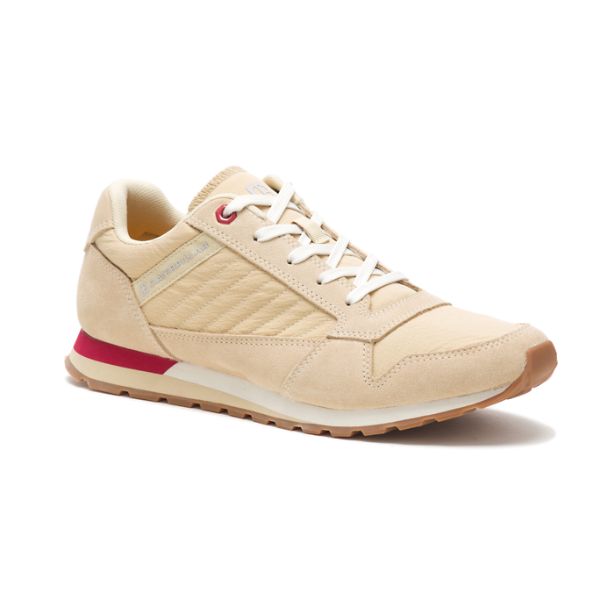 Beige / Red Men's Caterpillar CODE Ventura Sneakers | US-607143HWB