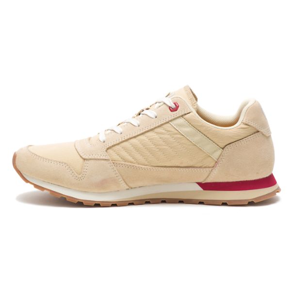 Beige / Red Men's Caterpillar CODE Ventura Sneakers | US-607143HWB