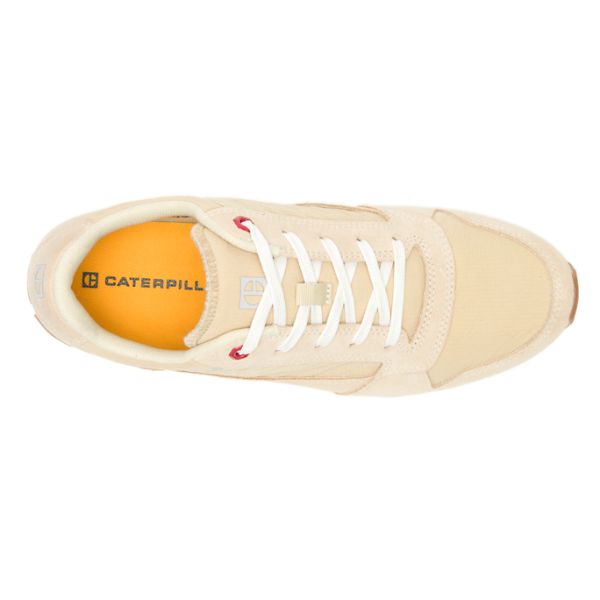 Beige / Red Men's Caterpillar CODE Ventura Sneakers | US-607143HWB