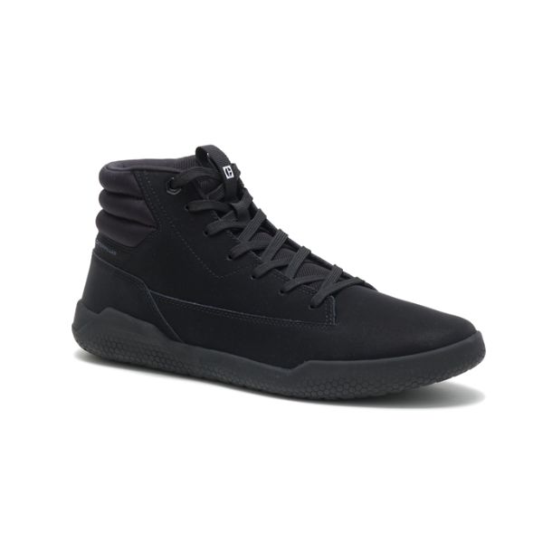 Black Men's Caterpillar CODE Hex Hi Sneakers | US-734120AJH