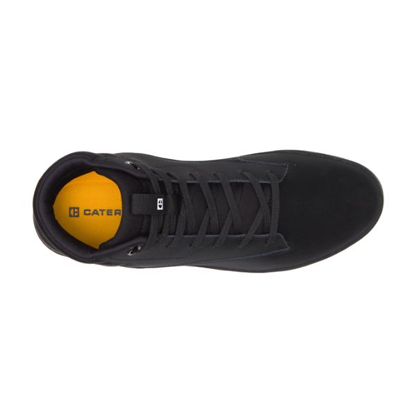 Black Men's Caterpillar CODE Hex Hi Sneakers | US-734120AJH