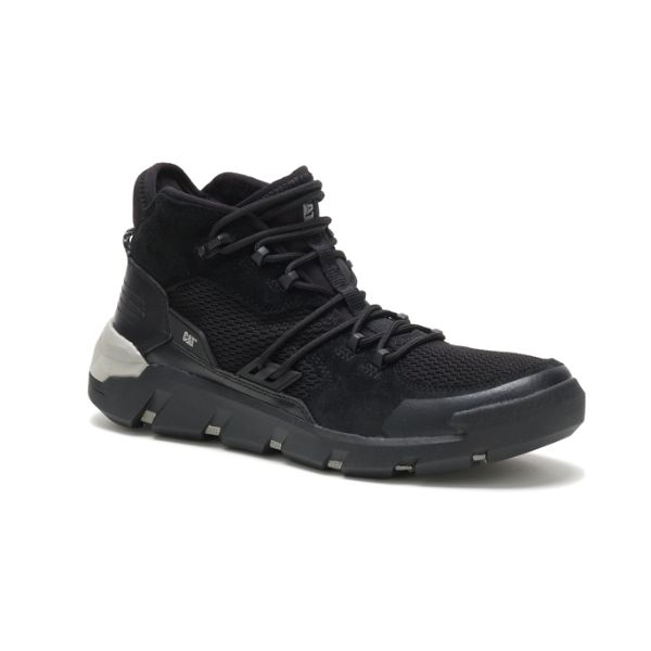 Black Men's Caterpillar Crail Mid Sneakers | US-937826ZDW