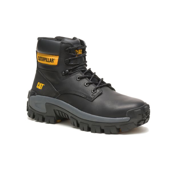 Black Men's Caterpillar Invader Hi Steel Safety Boots | US-493215SBR