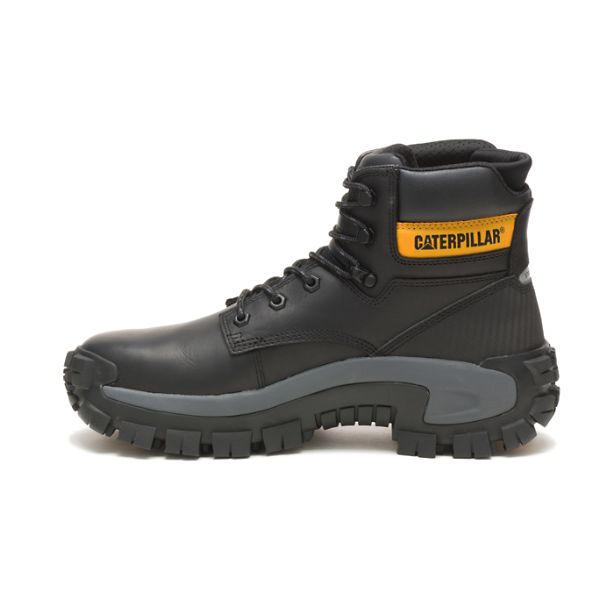 Black Men's Caterpillar Invader Hi Steel Safety Boots | US-493215SBR