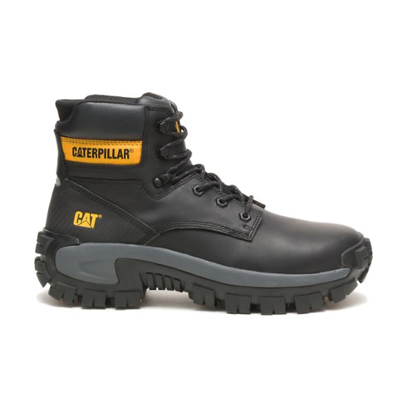 Black Men\'s Caterpillar Invader Hi Steel Safety Boots | US-493215SBR