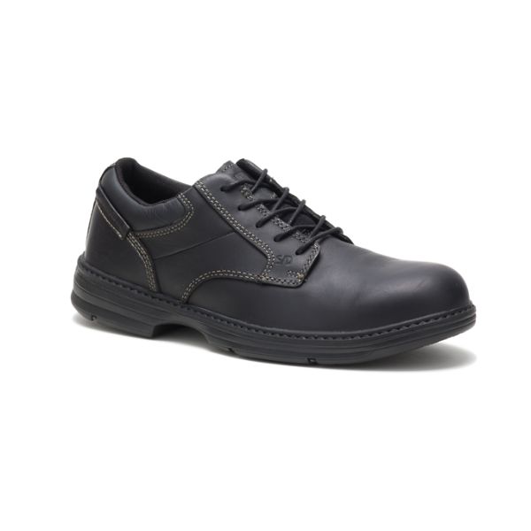 Black Men's Caterpillar Oversee Steel Safety Shoes | US-836597ZGD