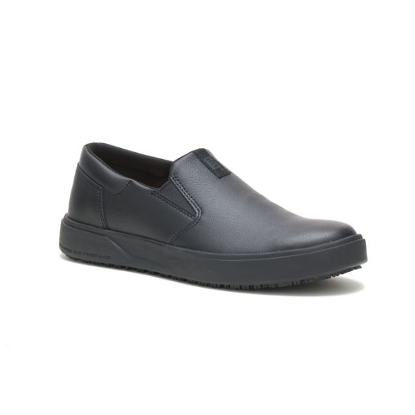 Black Men's Caterpillar ProRush SR Slip-On Waterproof Shoes | US-867543JZX