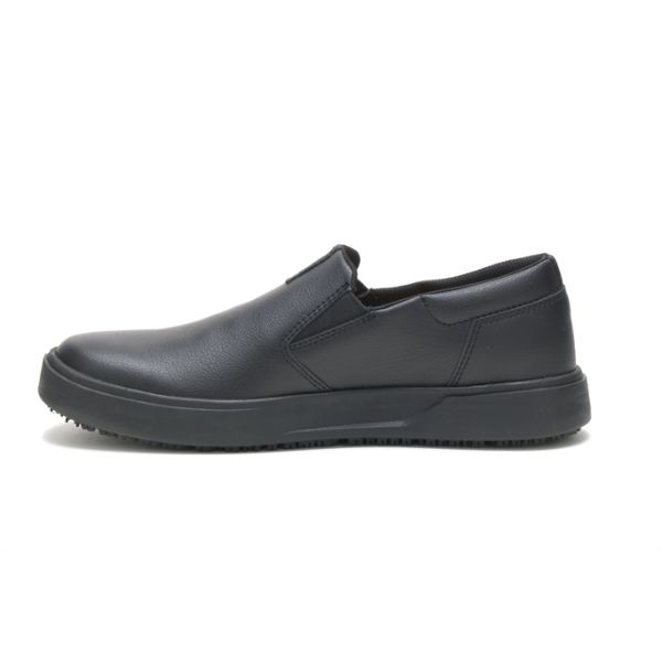 Black Men's Caterpillar ProRush SR Slip-On Waterproof Shoes | US-867543JZX