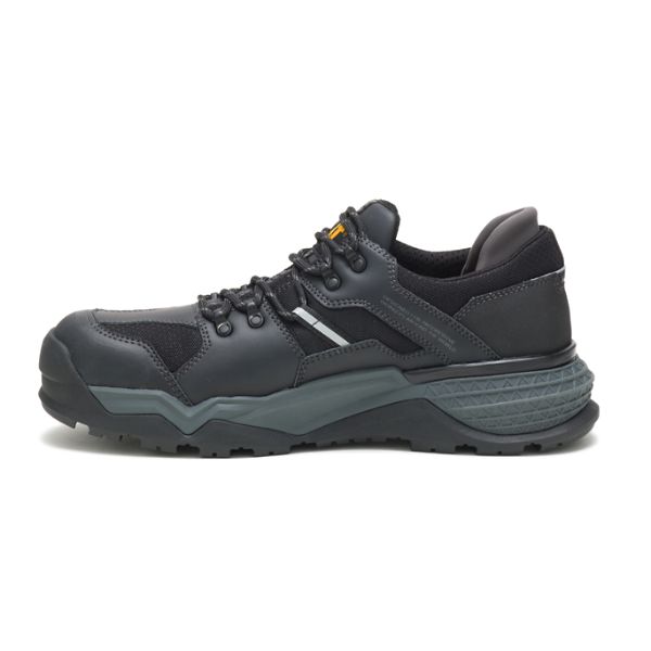 Black Men's Caterpillar Provoke Lo Alloy Waterproof Shoes | US-760859BNW