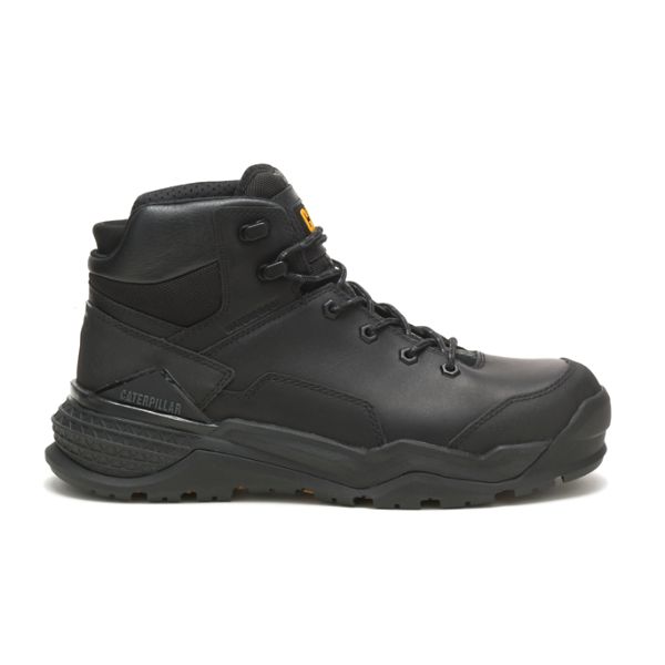 Black Men\'s Caterpillar Provoke Mid Alloy Waterproof Boots | US-960284EDY