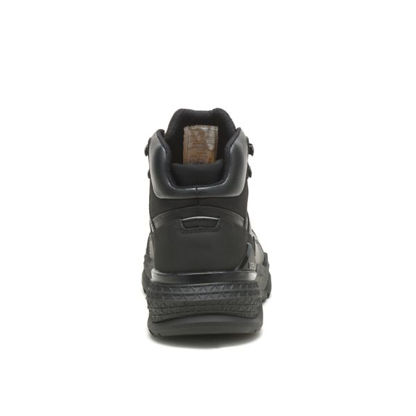 Black Men's Caterpillar Provoke Mid Waterproof Boots | US-751620WFM