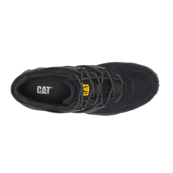 Black Men's Caterpillar Reactor Sneakers | US-536092UDZ