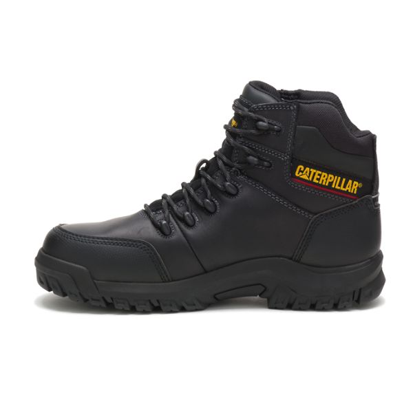 Black Men's Caterpillar Resorption Waterproof Composite Safety Boots | US-290468RSV