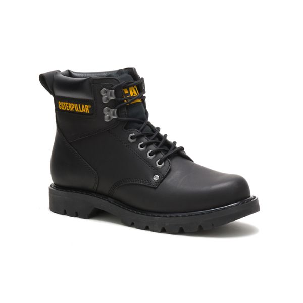 Black Men's Caterpillar Second Shift Soft Toe Boots | US-691384OHS