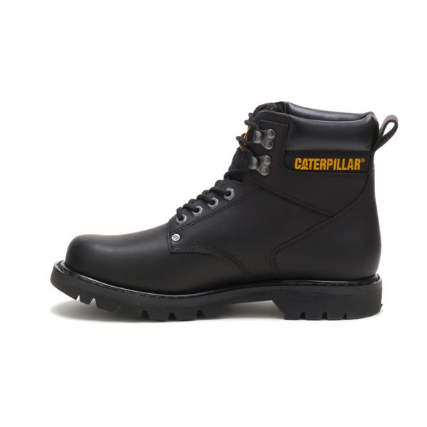 Black Men's Caterpillar Second Shift Soft Toe Boots | US-691384OHS