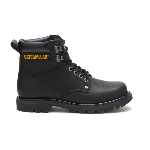 Black Men\'s Caterpillar Second Shift Soft Toe Boots | US-691384OHS