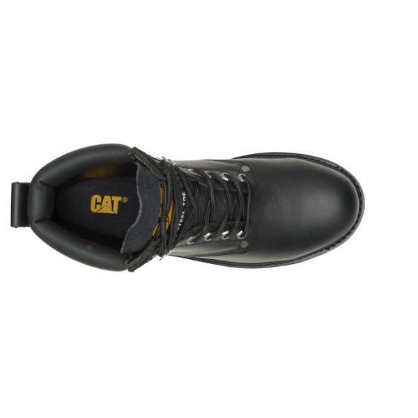 Black Men's Caterpillar Second Shift Steel Safety Boots | US-257630GOW