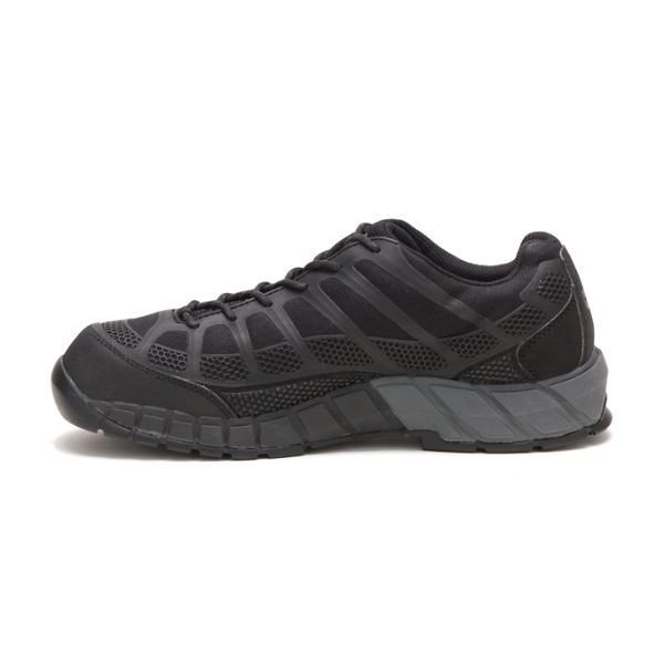 Black Men's Caterpillar Streamline Composite Safety Shoes | US-487615QGA