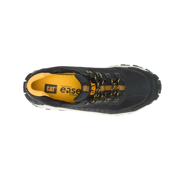 Black / White Men's Caterpillar Invader Steel Safety Shoes | US-067324ZMW